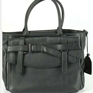 Reed black handbag vegan leather